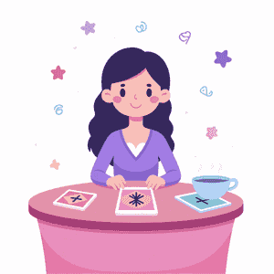 Mystical tarot cards animation