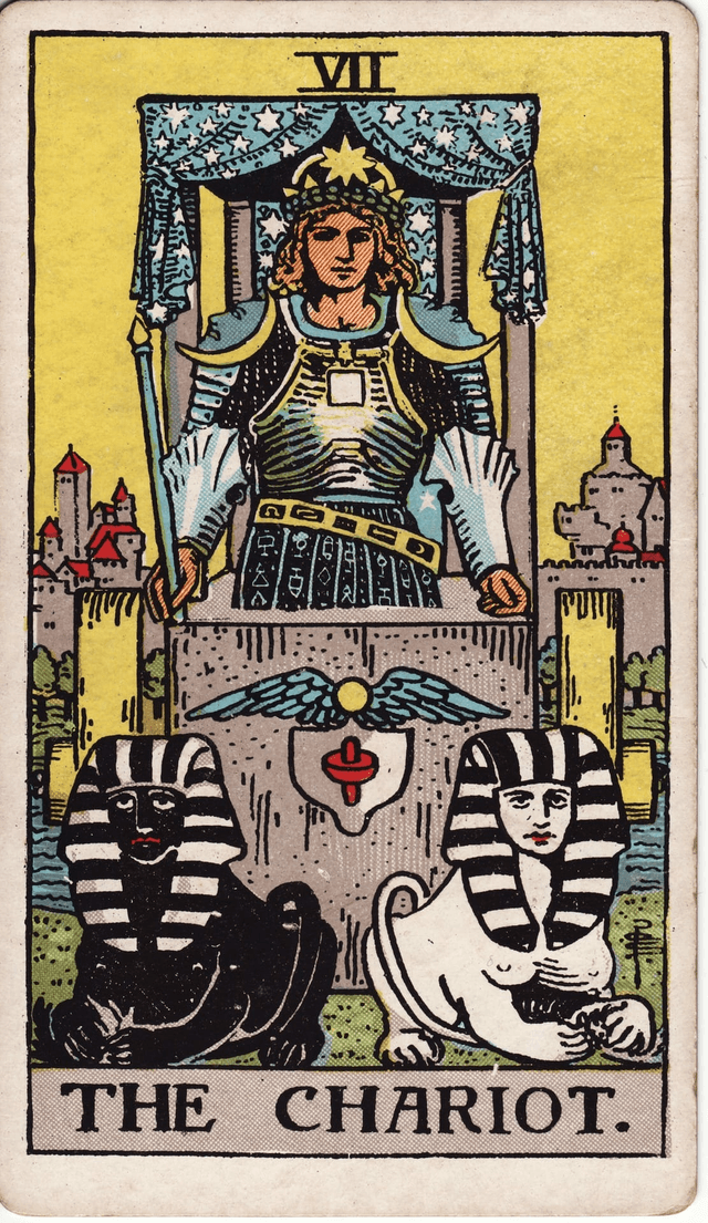 The Chariot - Traditional Rider-Waite Tarot Card
