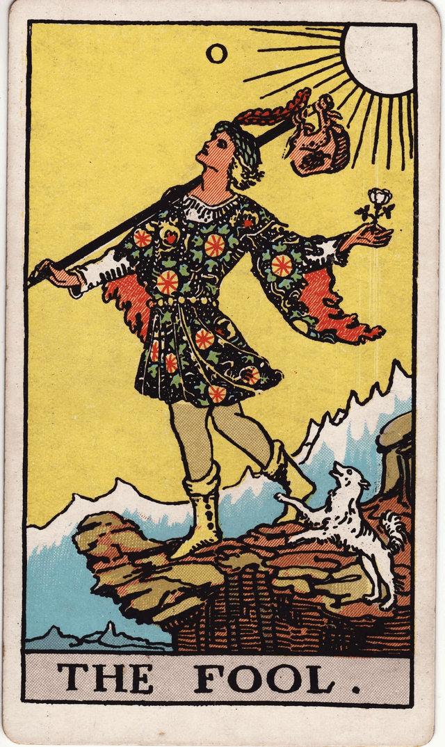 The Fool - Traditional Rider-Waite Tarot Card