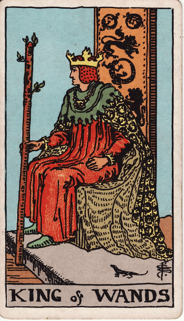 King of Wands - Traditional Rider-Waite Tarot Card